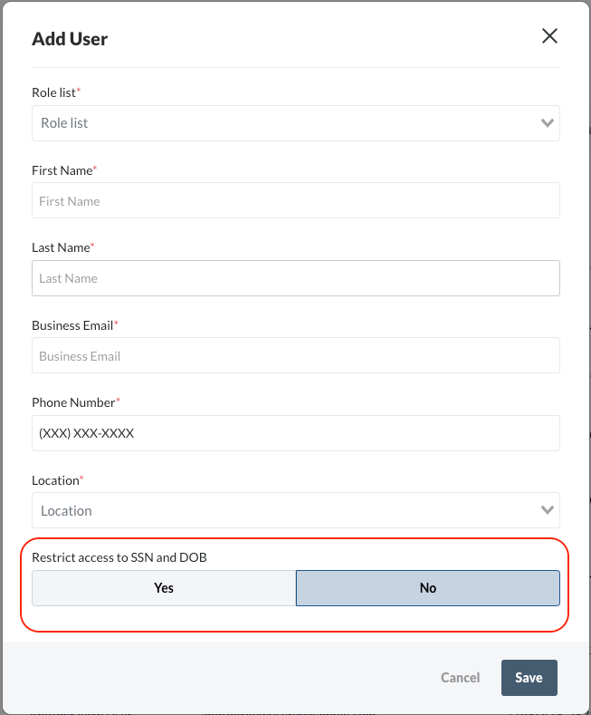 hide ssn and dob